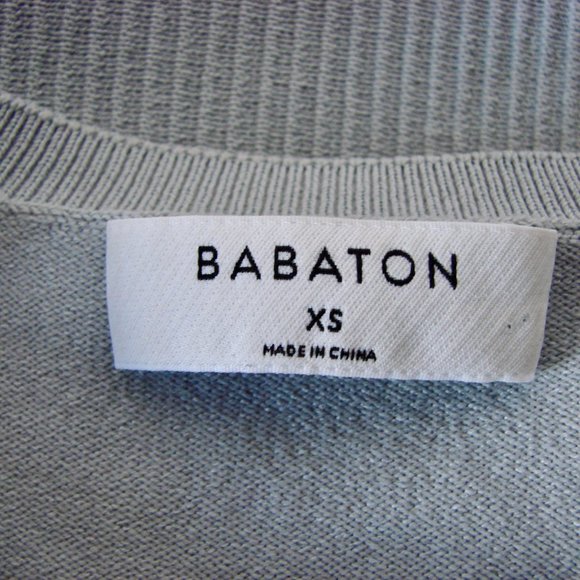 Aritzia Babaton Gray Sculpt Knit Empire Long Sleeve Top Size XS - Picture 6 of 11